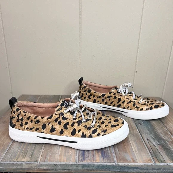 SPERRY Women’s Pier Wave LTT Cheetah MLT Memory Foam Slip On Sneakers 6.5M - Picture 4 of 10